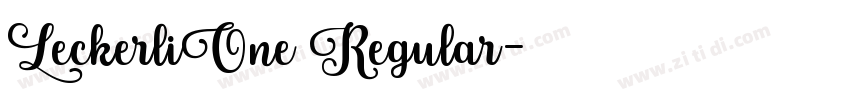 LeckerliOne Regular字体转换